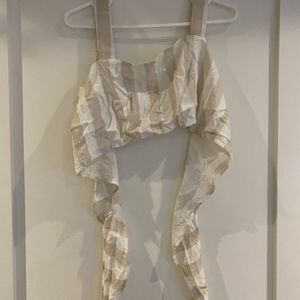 Striped cropped tank top